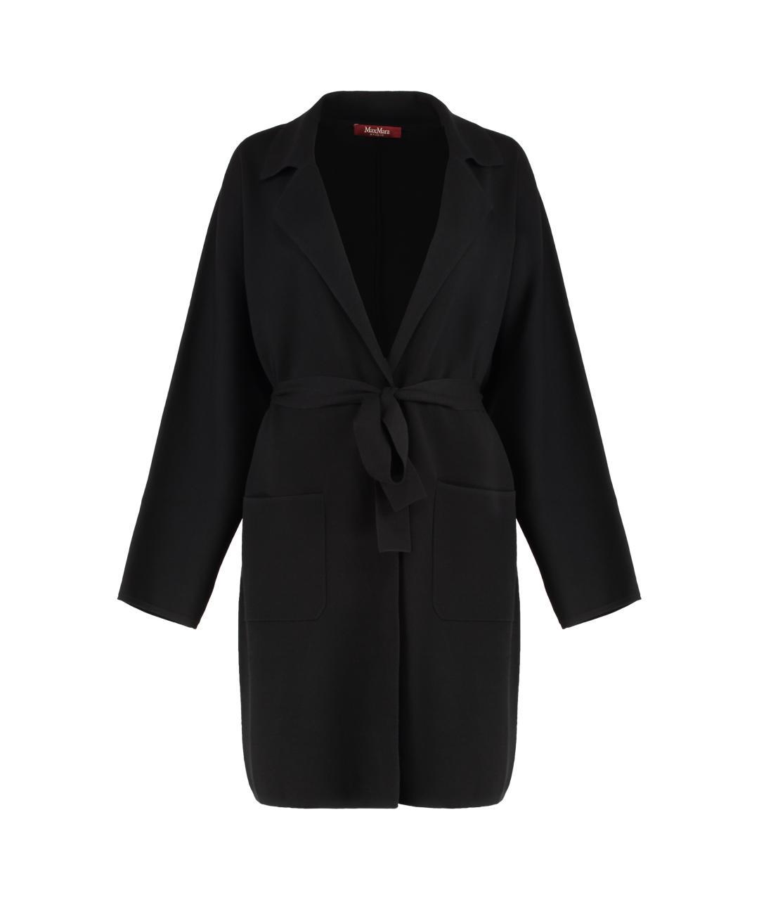 MAX MARA STUDIO Черное вискозное пальто, фото 3