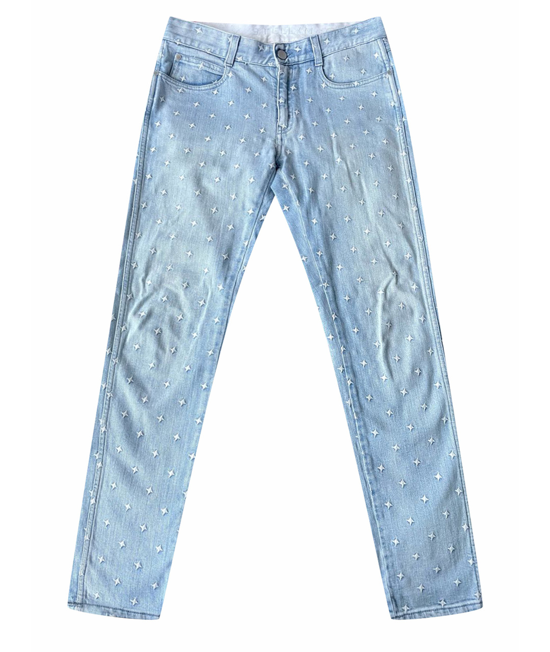 STELLA MCCARTNEY Голубые хлопковые джинсы слим, фото 1