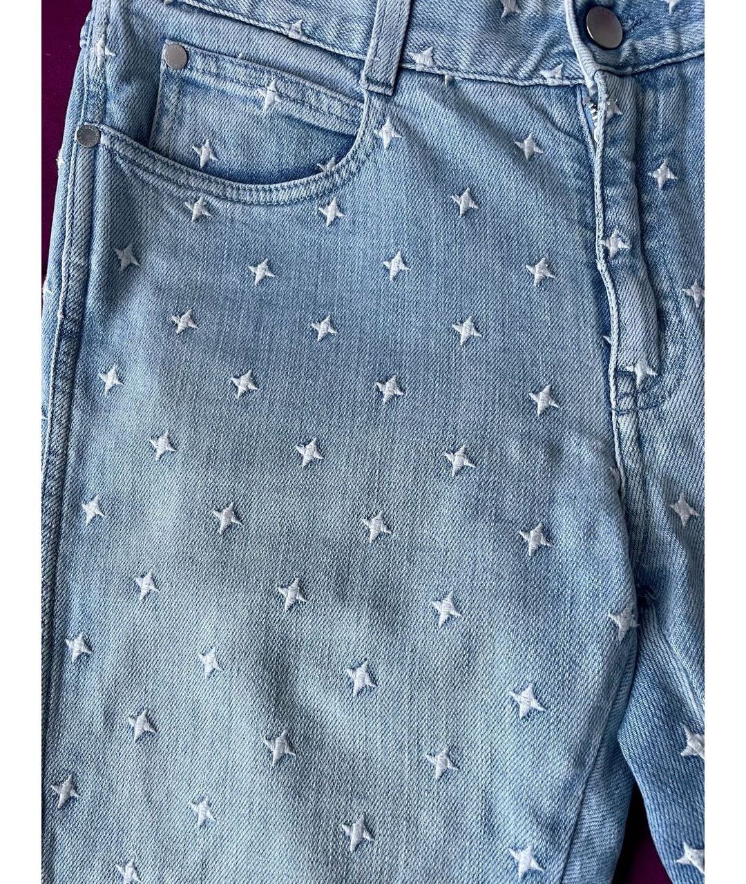 STELLA MCCARTNEY Голубые хлопковые джинсы слим, фото 2