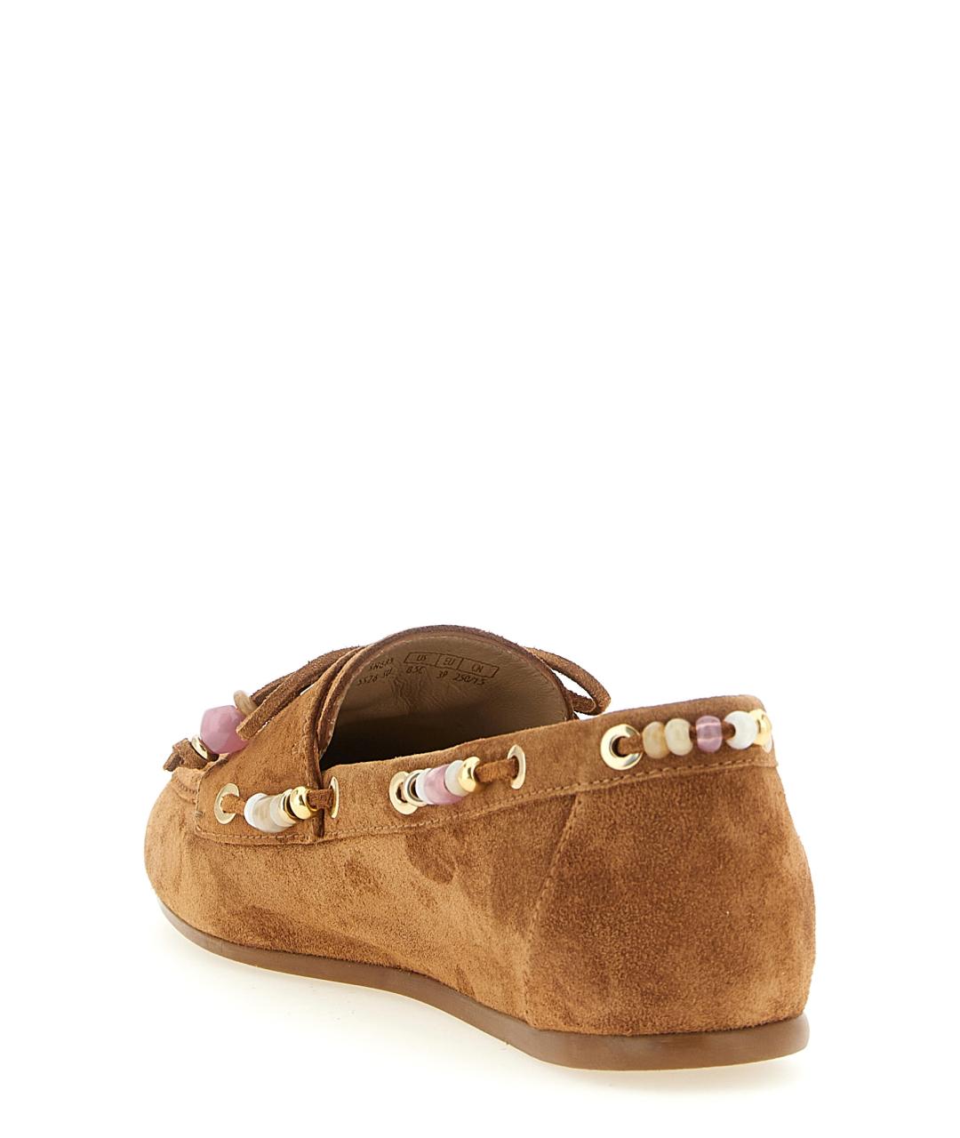 STUART WEITZMAN Коричневые замшевые лоферы, фото 3