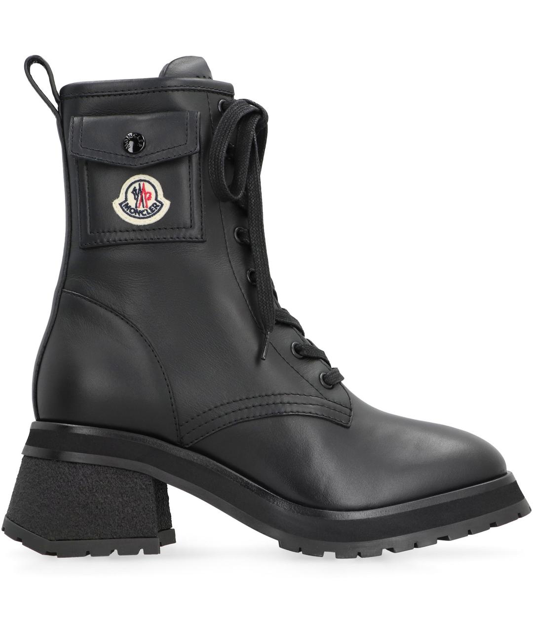 MONCLER Черные резиновые ботильоны, фото 1