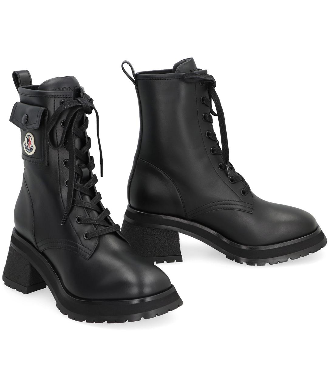 MONCLER Черные резиновые ботильоны, фото 2