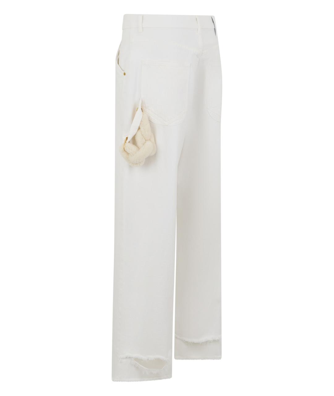 DARKPARK Белые хлопковые джинсы клеш, фото 3