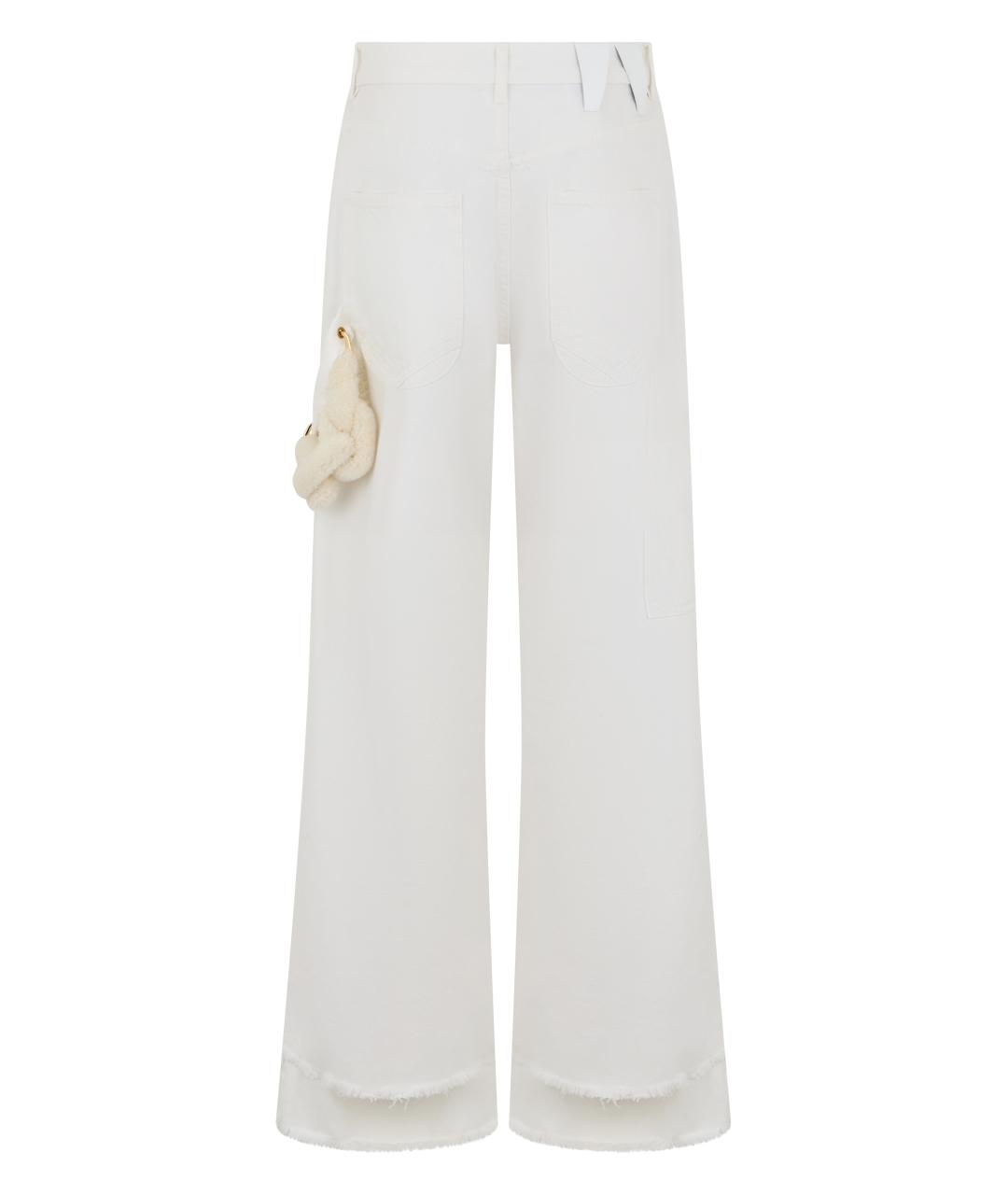 DARKPARK Белые хлопковые джинсы клеш, фото 2
