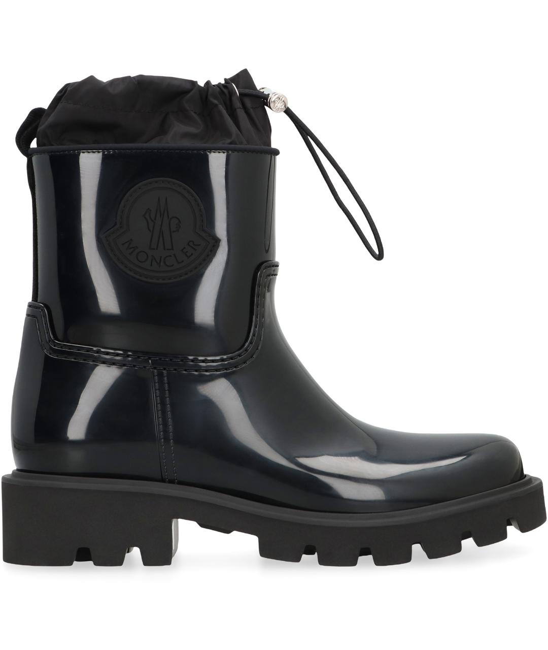 MONCLER Черные резиновые ботинки, фото 2