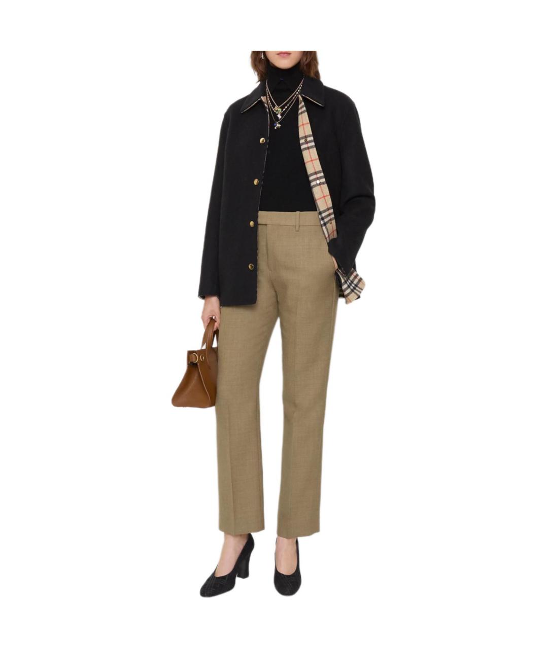 BURBERRY Черное шерстяное пальто, фото 3