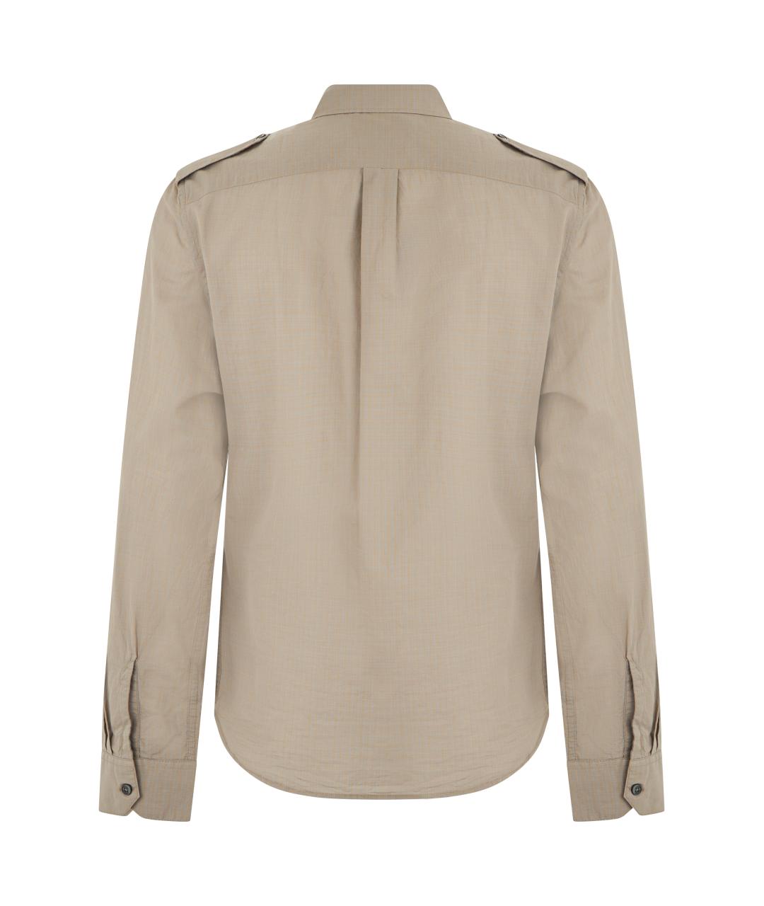 OUR LEGACY Бежевая хлопковая кэжуал рубашка, фото 2
