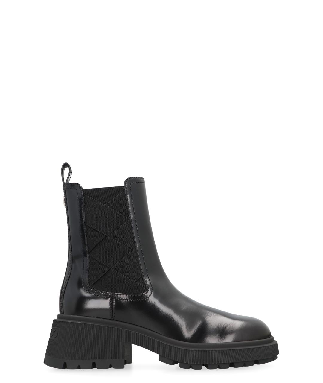 JIMMY CHOO Черные кожаные ботинки, фото 1