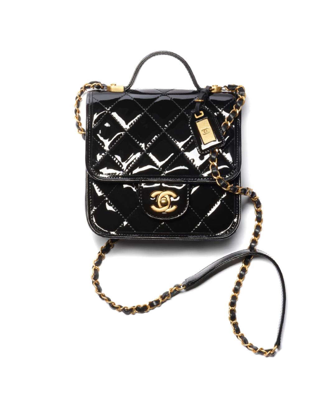 CHANEL Черная кожаная сумка через плечо, фото 1