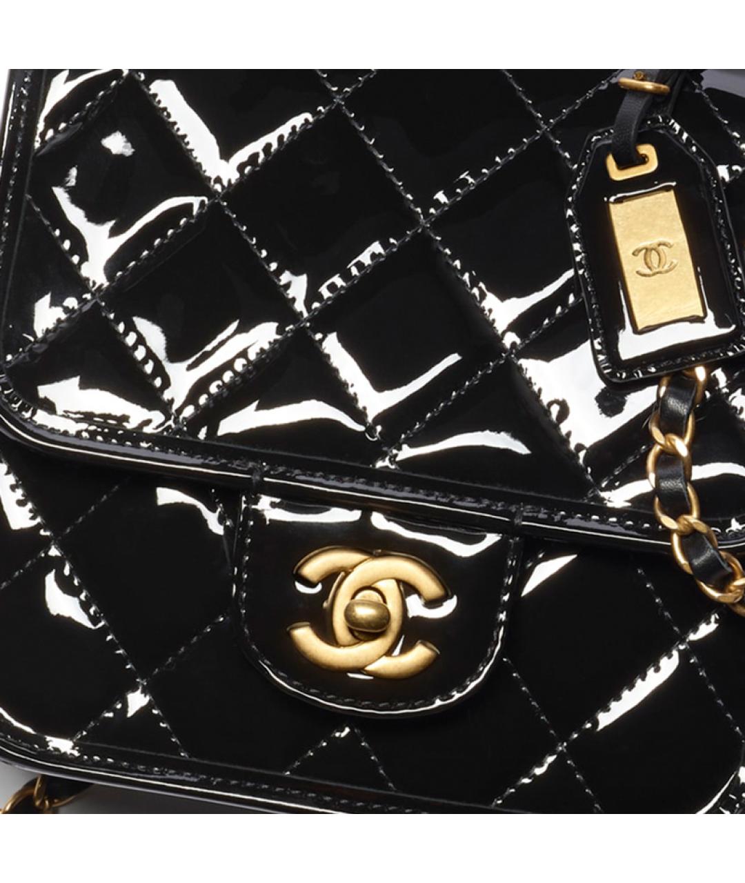 CHANEL Черная кожаная сумка через плечо, фото 4