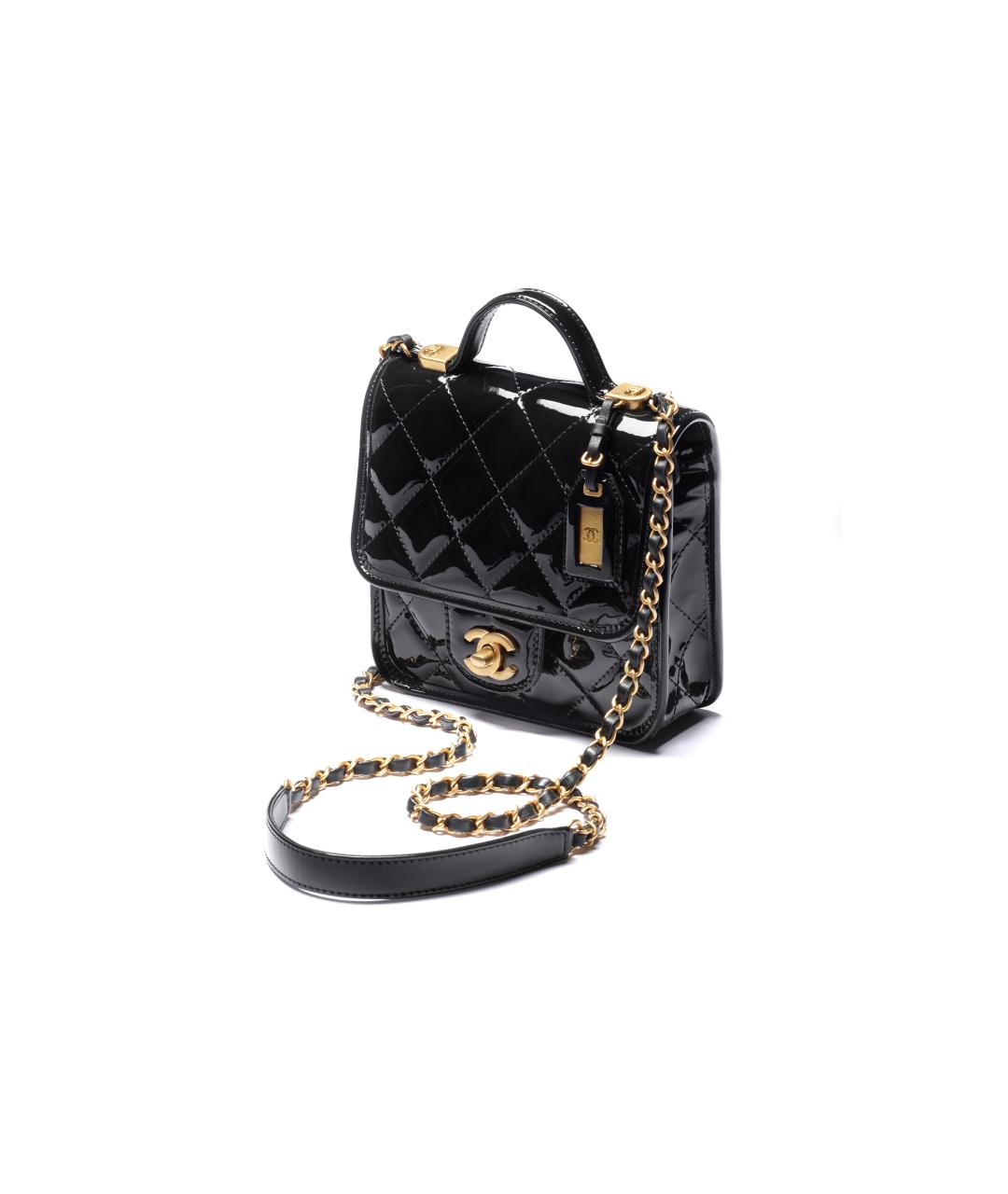 CHANEL Черная кожаная сумка через плечо, фото 2