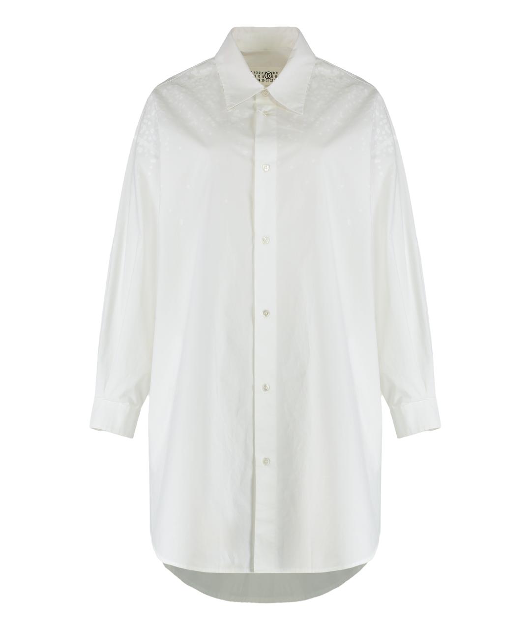 MM6 MAISON MARGIELA Белая хлопковая рубашка, фото 1