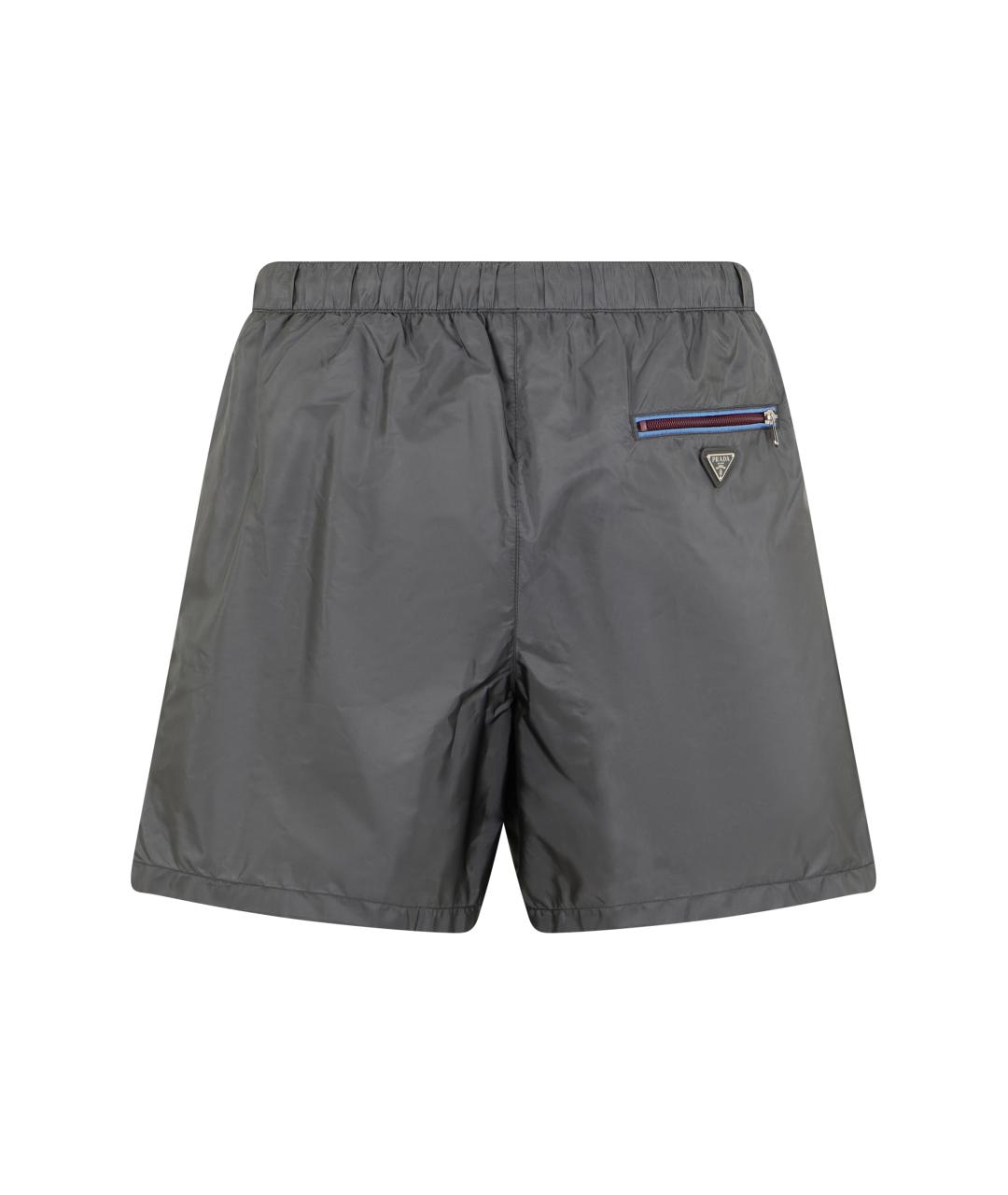 PRADA Серые полиамидовые шорты, фото 2