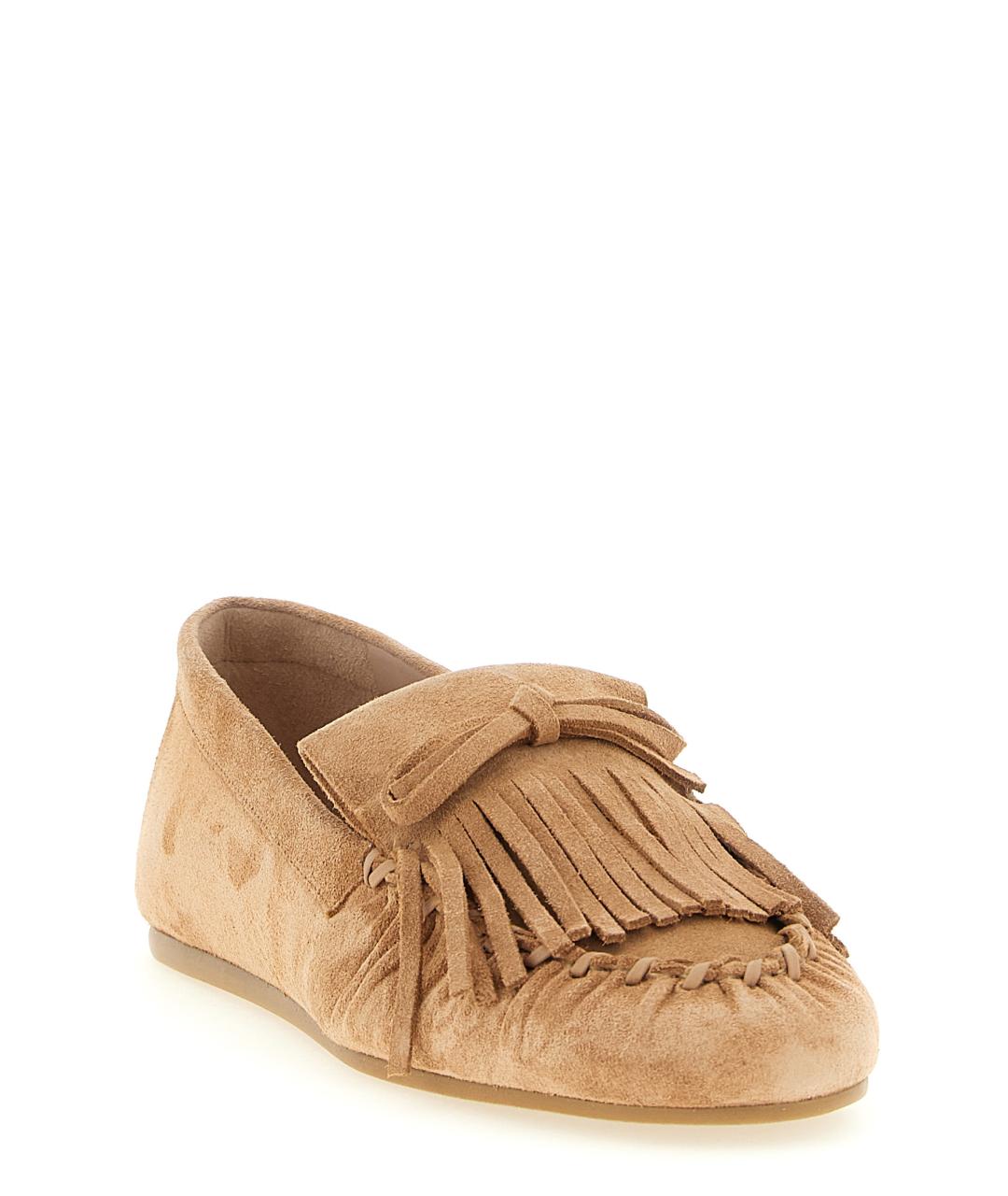 STUART WEITZMAN Коричневые замшевые лоферы, фото 2