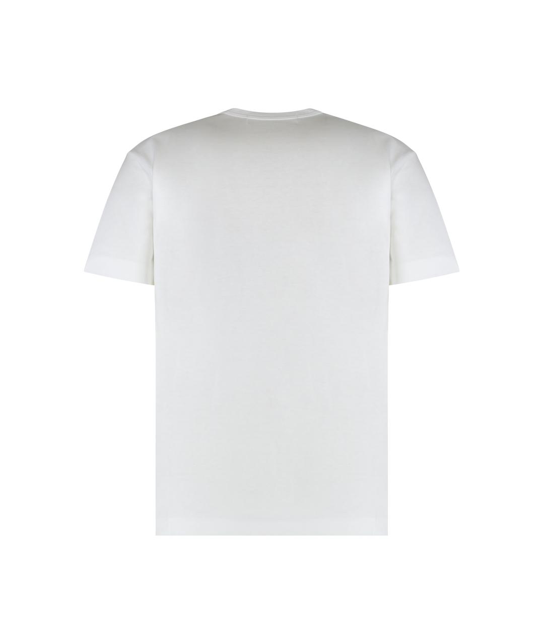 COMME DES GARÇONS PLAY Белая хлопковая футболка, фото 2