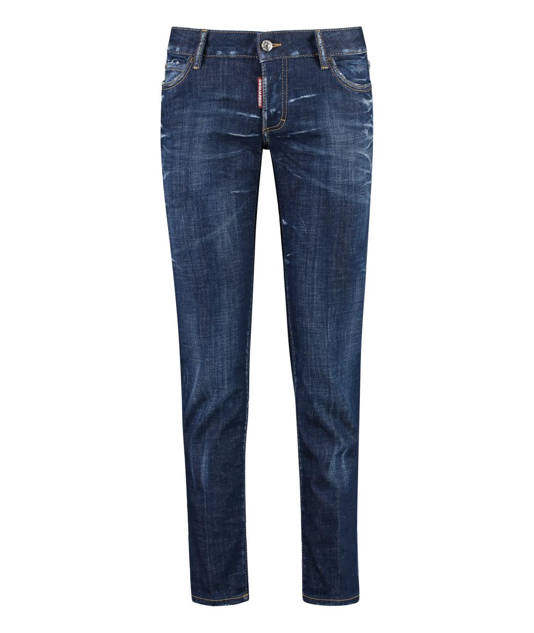 DSQUARED2 Синие хлопковые прямые джинсы, фото 1