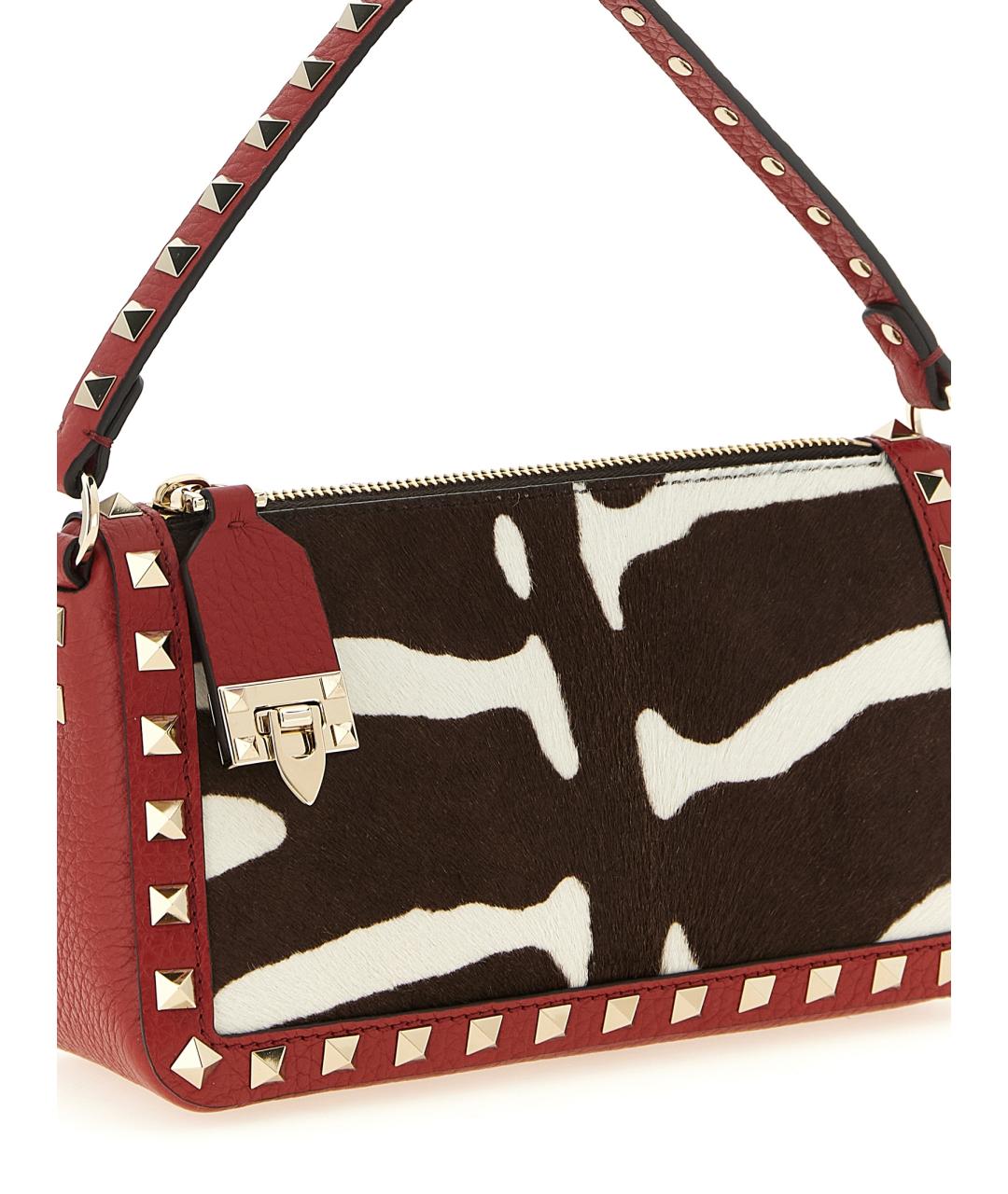 VALENTINO Красная меховая сумка через плечо, фото 3