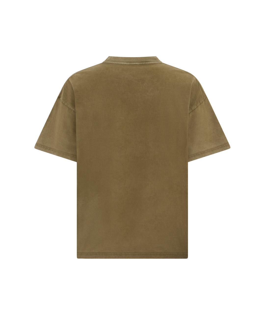 REPRESENT Хаки хлопковая футболка, фото 2