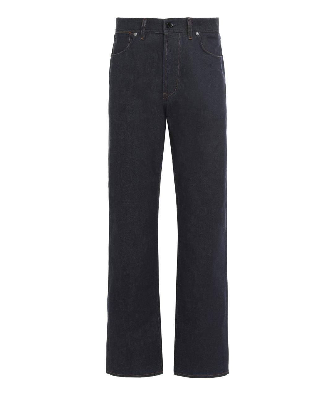STONE ISLAND Синие хлопковые прямые джинсы, фото 1