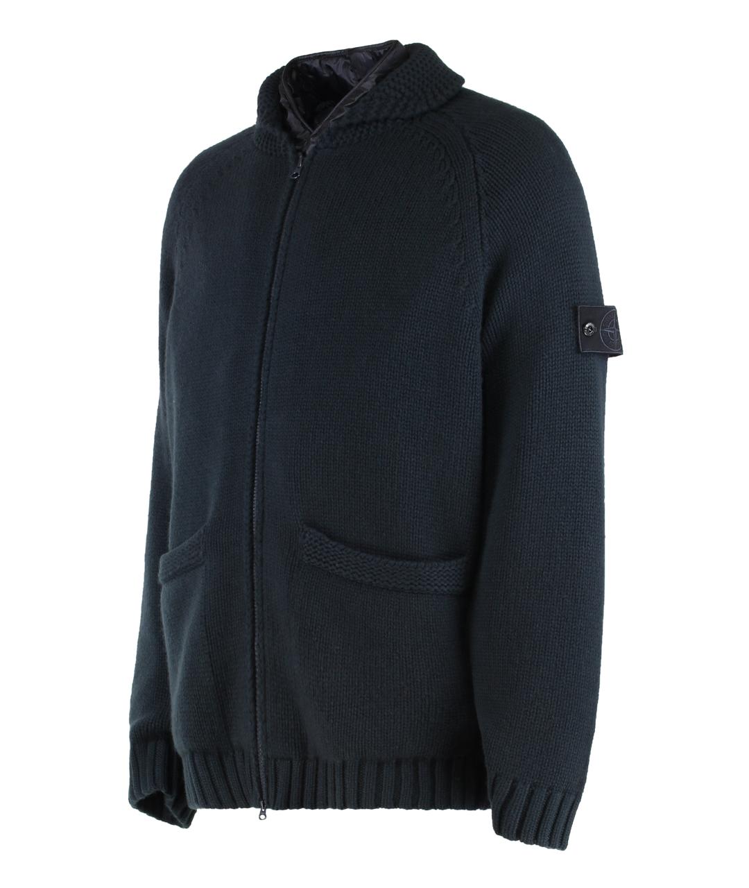 STONE ISLAND Синий кашемировый джемпер / свитер, фото 3