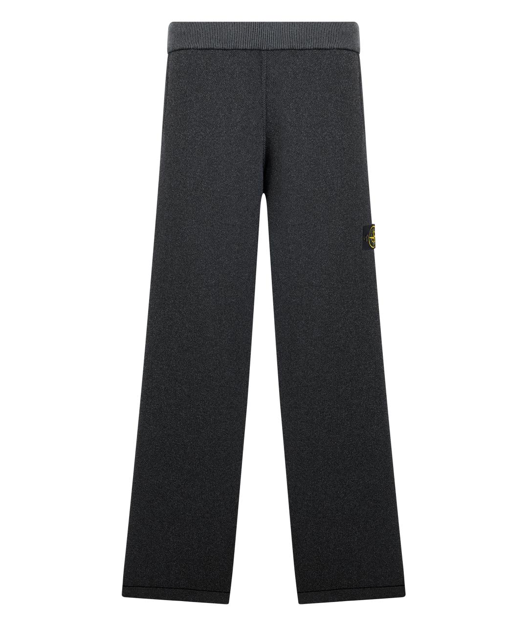 STONE ISLAND Серые хлопковые повседневные брюки, фото 1