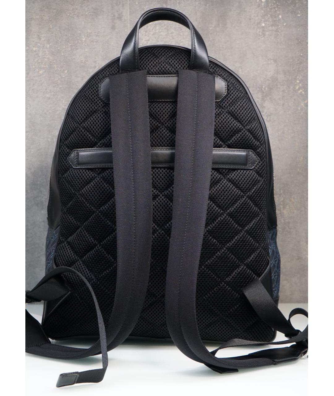 MONTBLANC Темно-синий кожаный рюкзак, фото 3