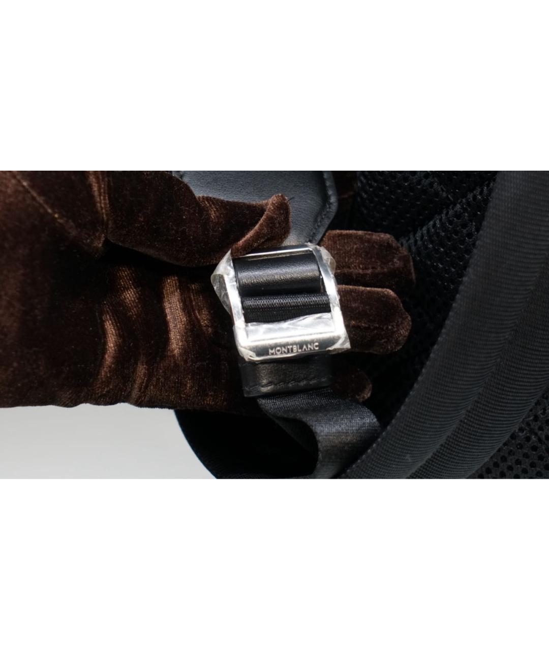 MONTBLANC Темно-синий кожаный рюкзак, фото 8