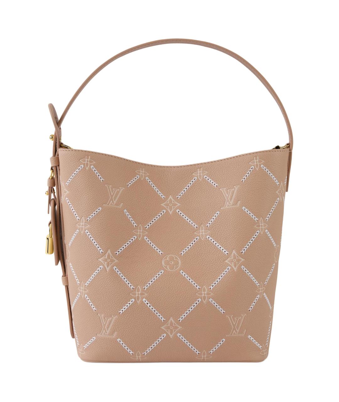 LOUIS VUITTON Бежевая кожаная сумка тоут, фото 1