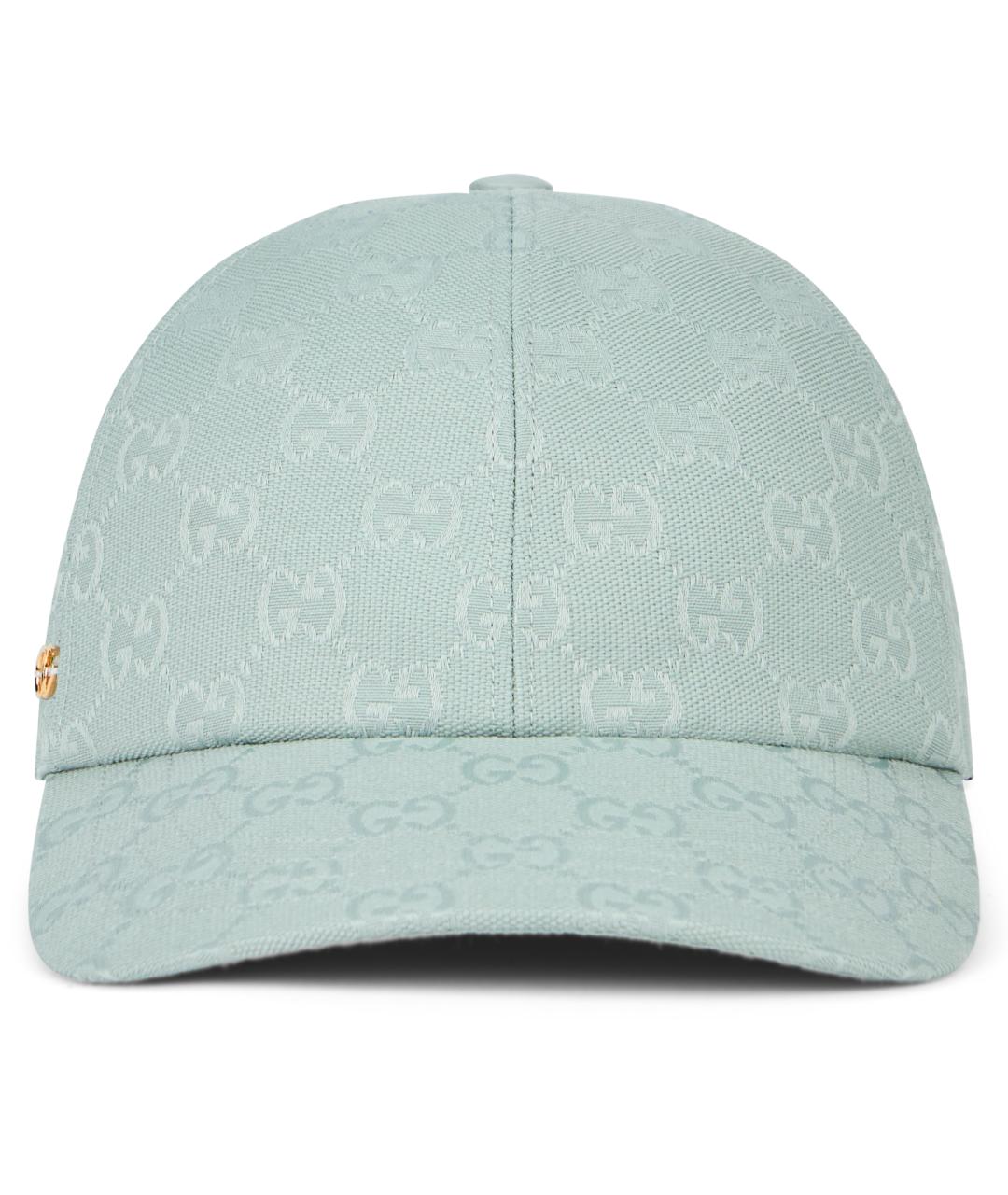 GUCCI Голубая хлопковая кепка, фото 2