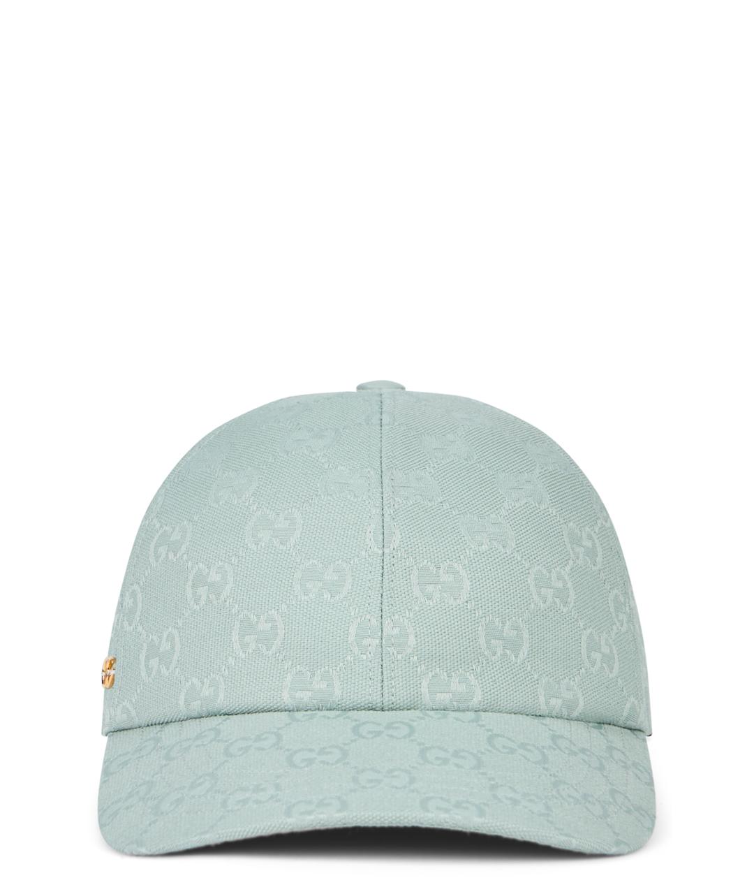 GUCCI Голубая хлопковая кепка, фото 1