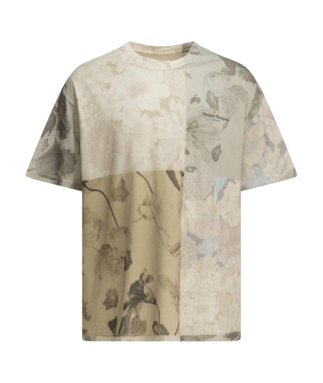 MAISON MARGIELA Бежевая хлопковая футболка, фото 1