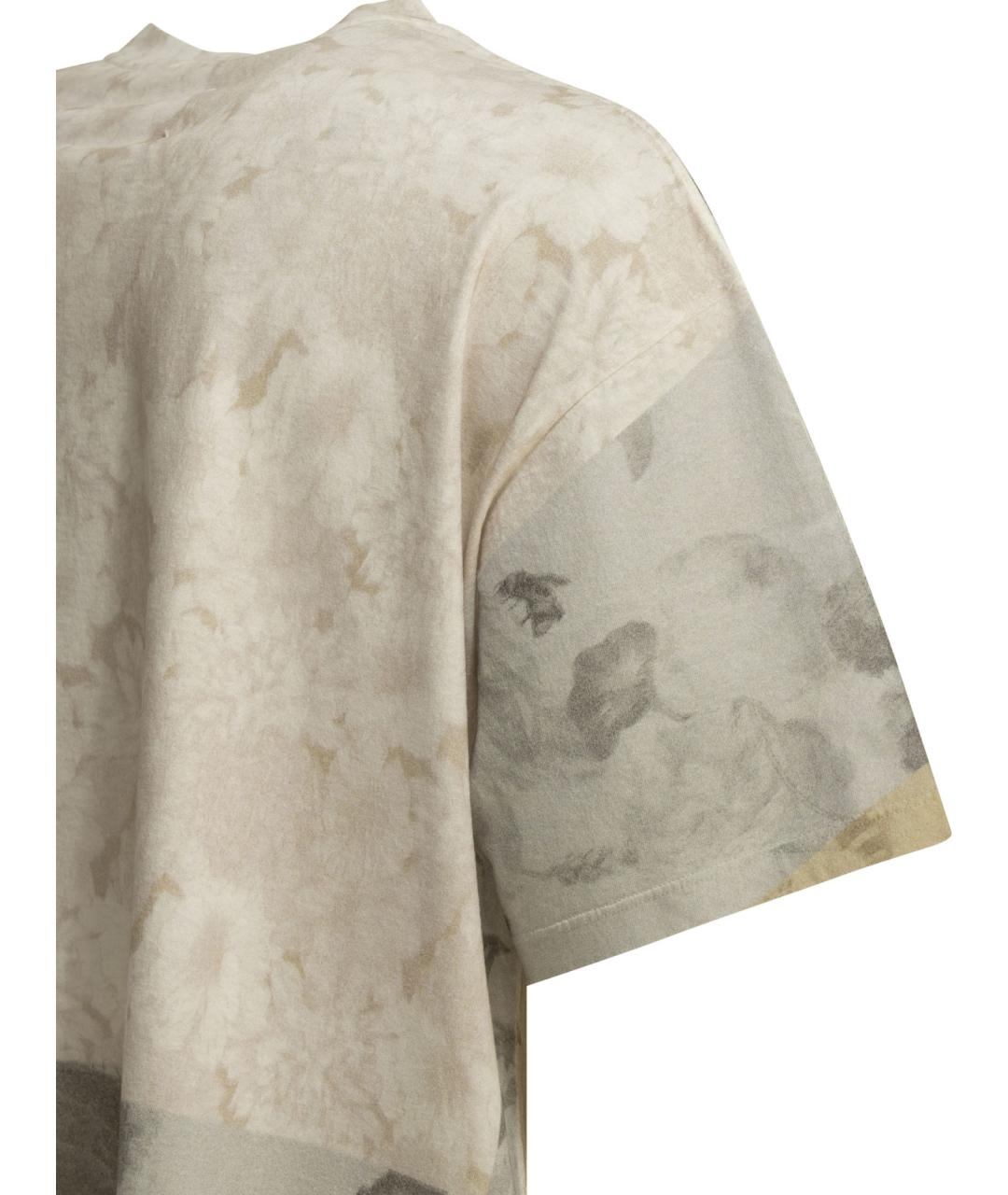 MAISON MARGIELA Бежевая хлопковая футболка, фото 4