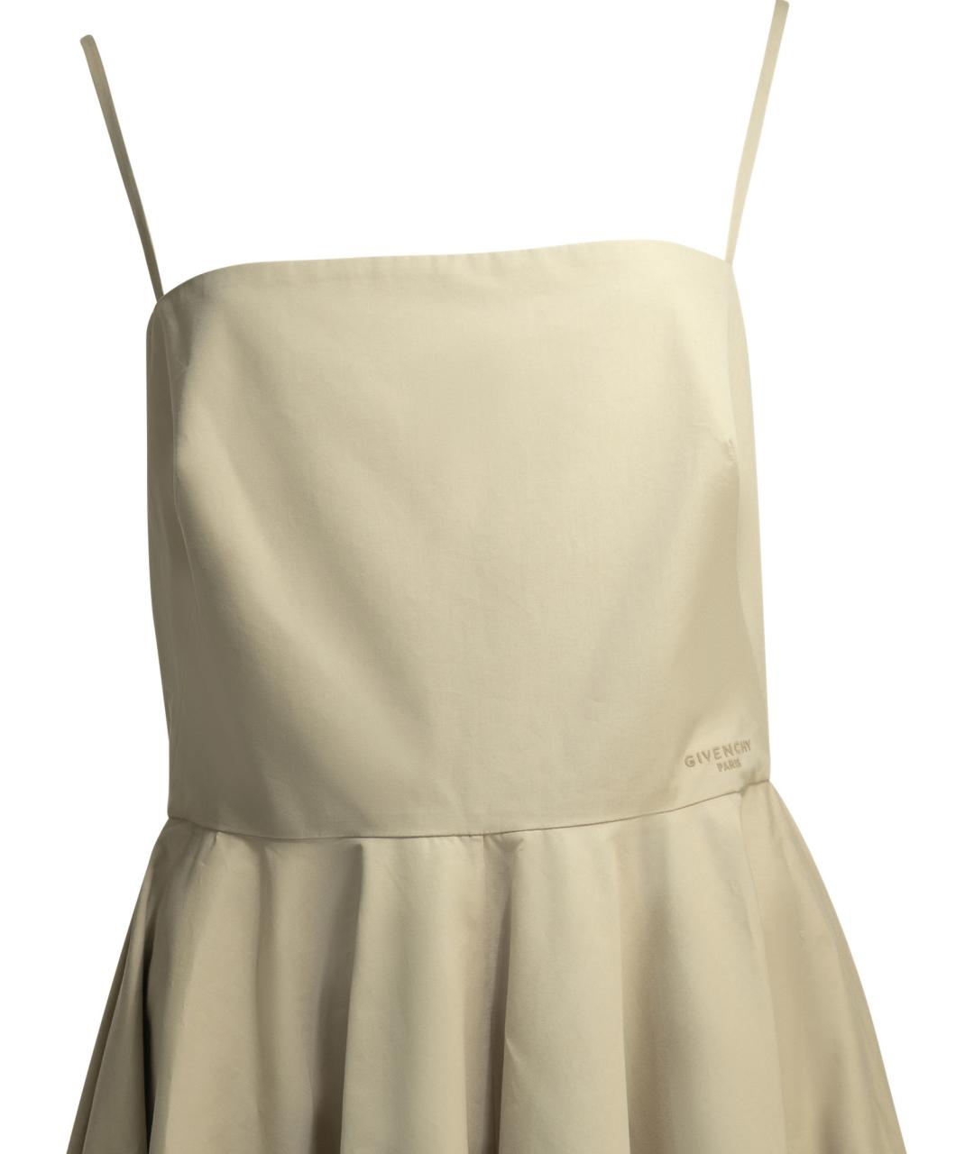 GIVENCHY Бежевое хлопковое повседневное платье, фото 3