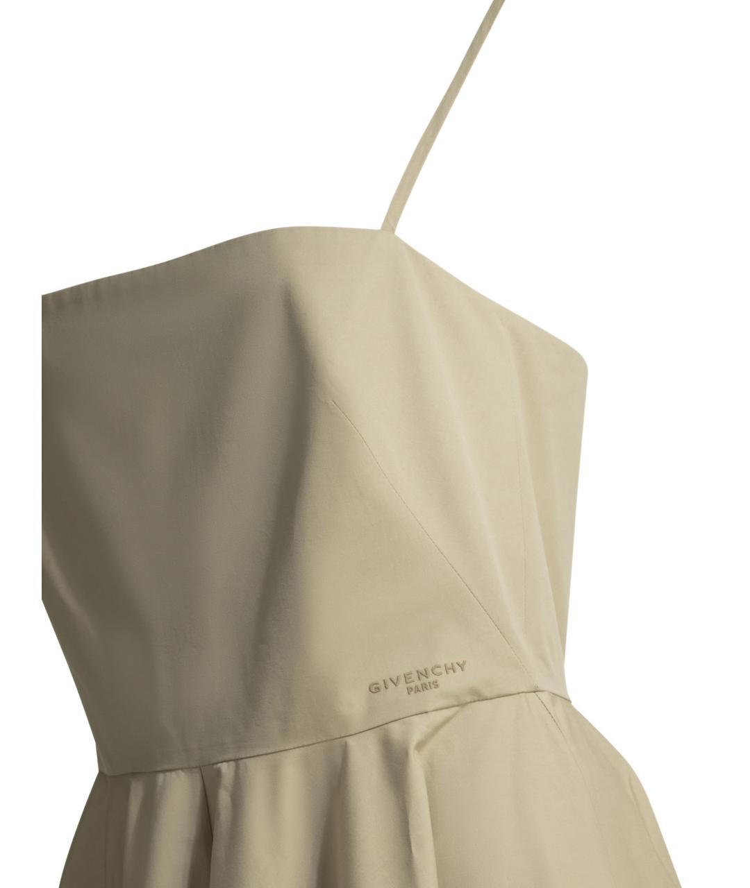 GIVENCHY Бежевое хлопковое повседневное платье, фото 4
