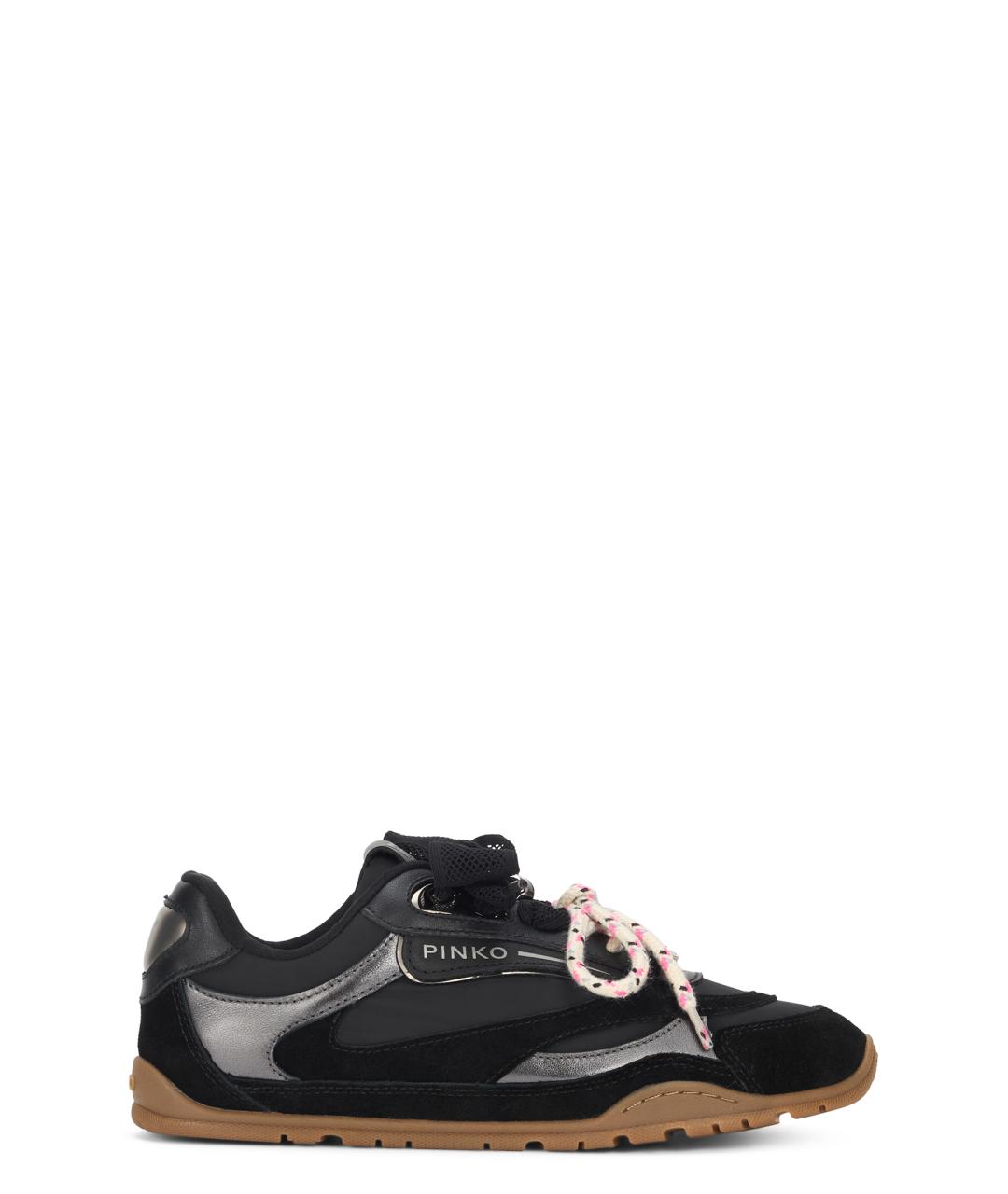 PINKO Черные синтетические кроссовки, фото 1