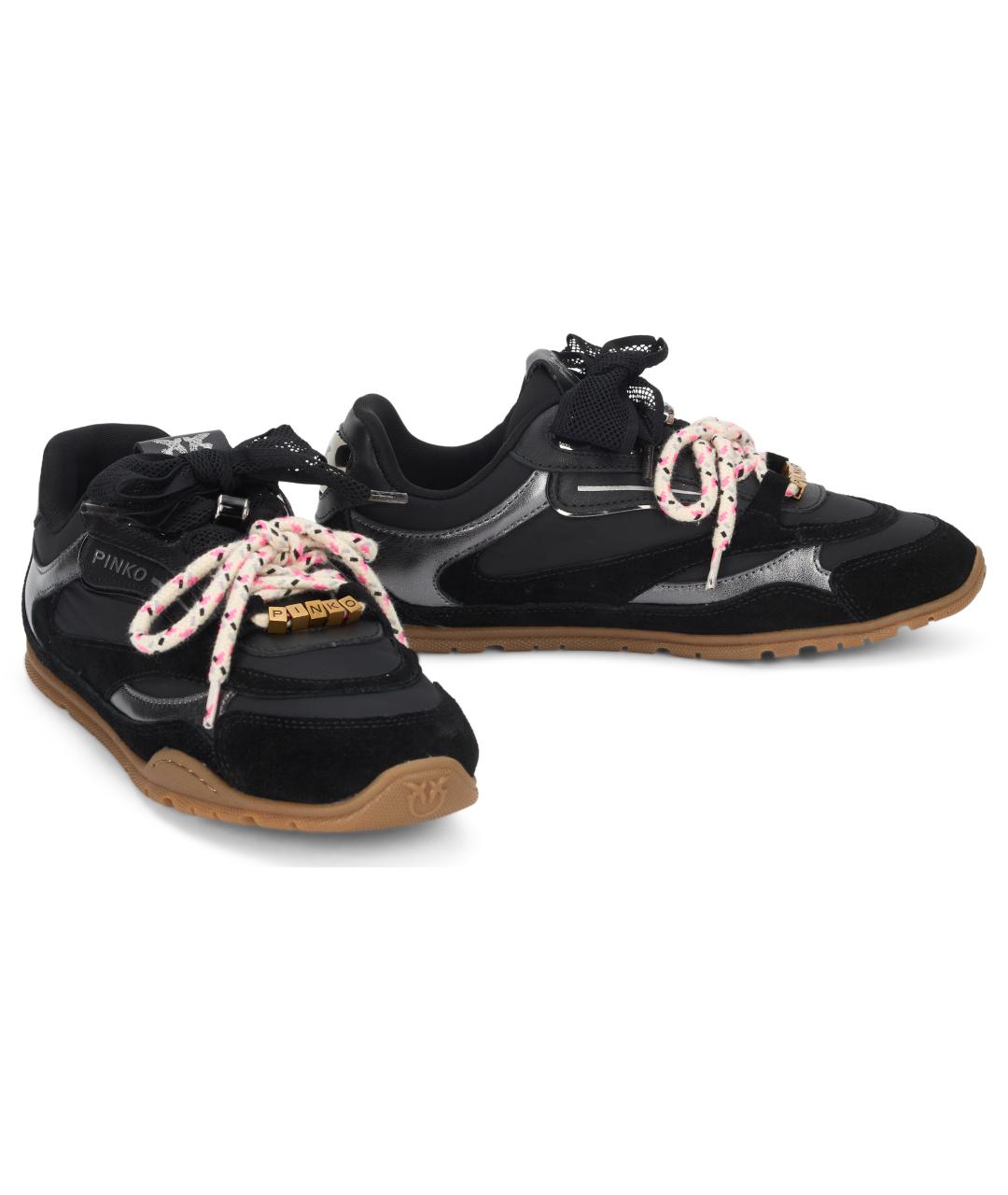PINKO Черные синтетические кроссовки, фото 3