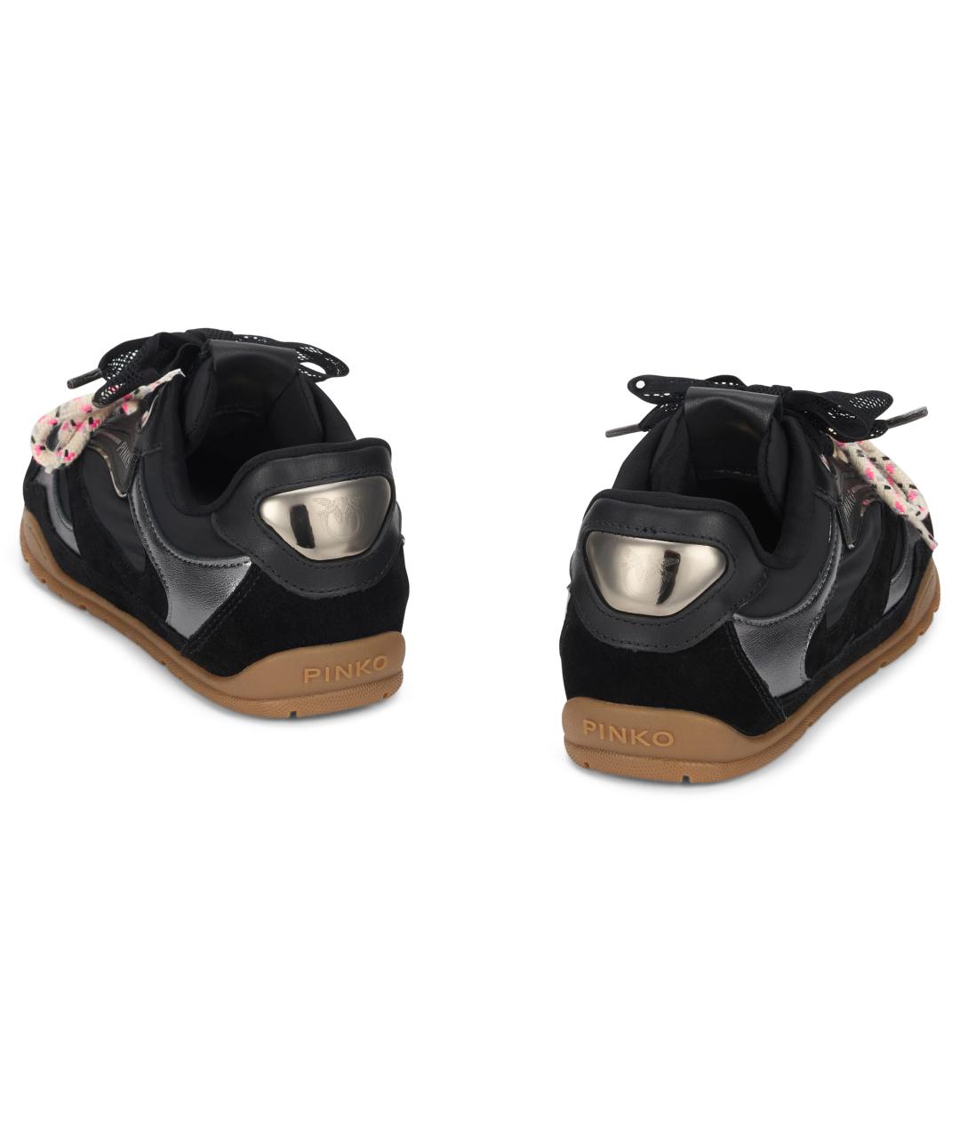 PINKO Черные синтетические кроссовки, фото 4