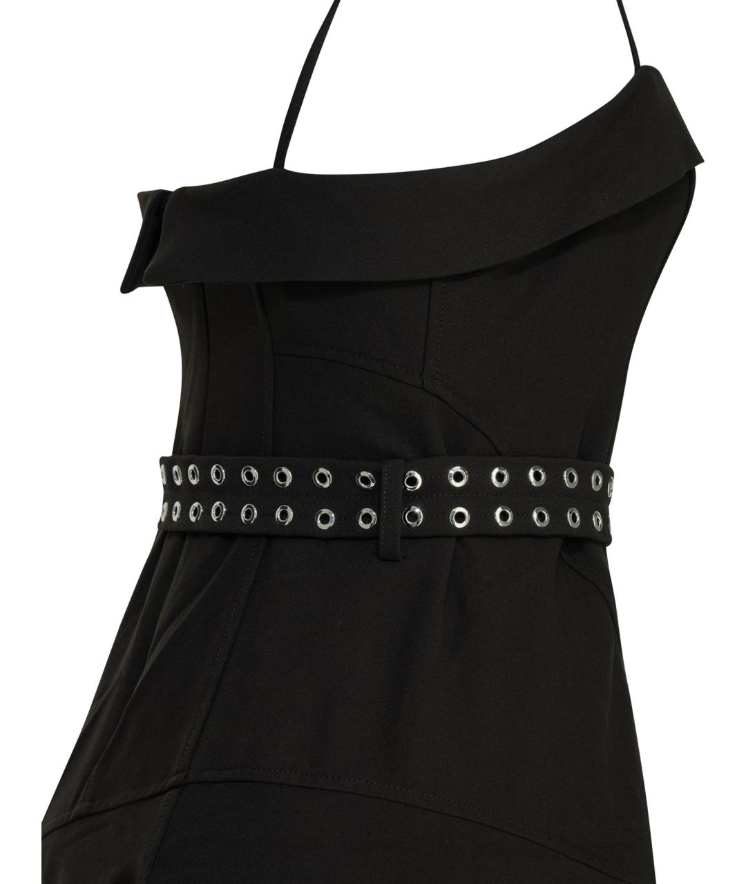 GANNI Черное полиэстеровое повседневное платье, фото 4