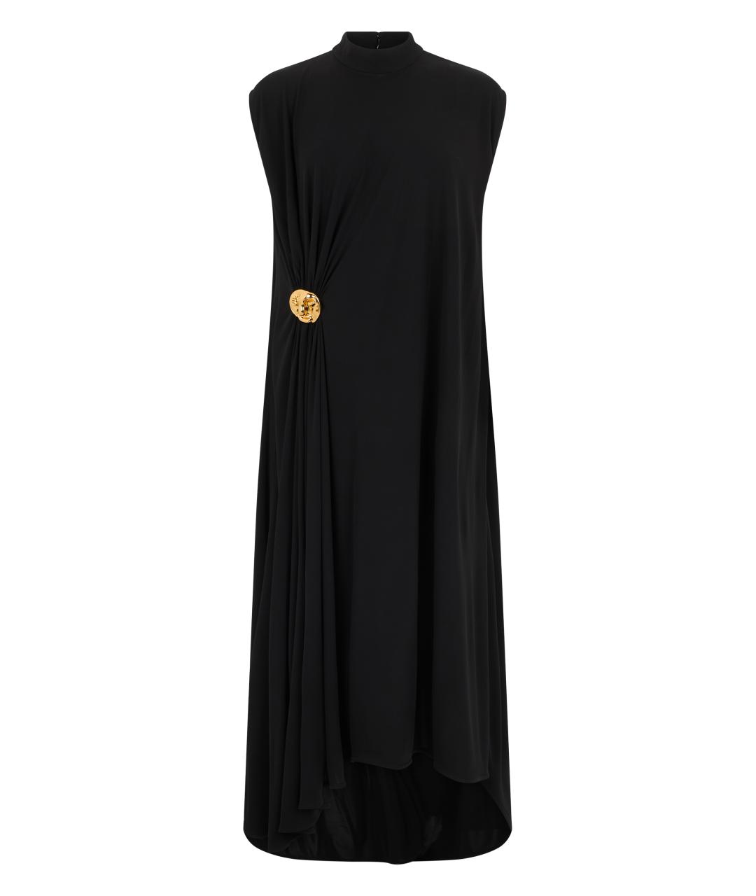 BOTTEGA VENETA Черное вискозное повседневное платье, фото 1