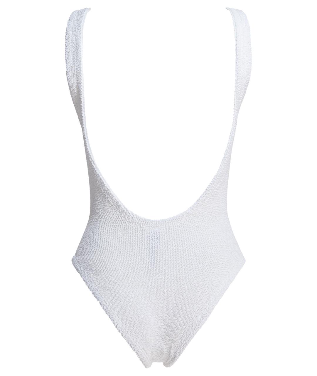 HUNZA G Белый полиамидовый купальник, фото 2