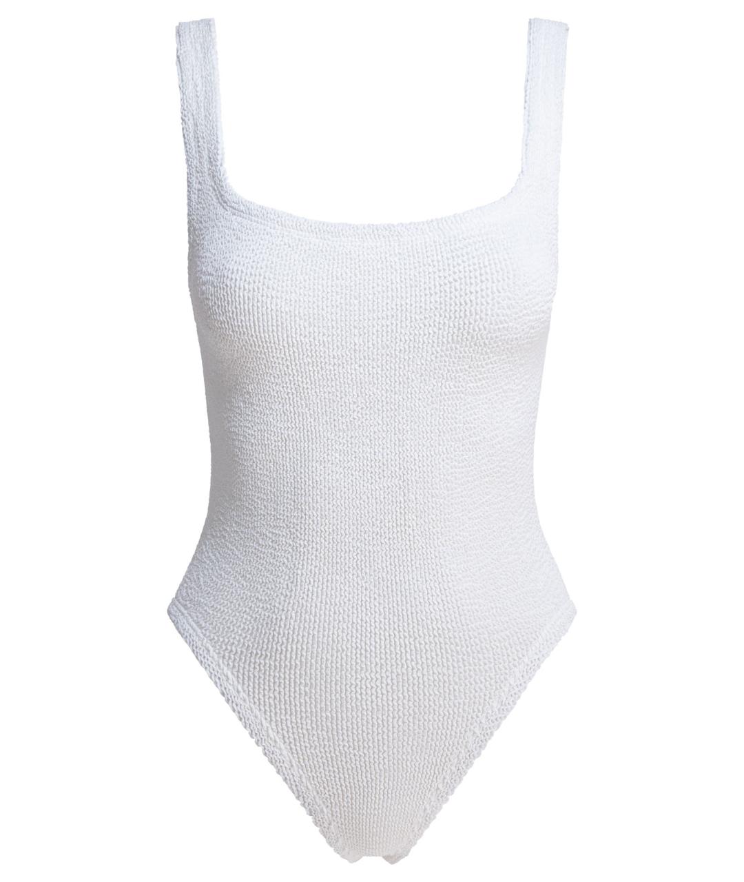 HUNZA G Белый полиамидовый купальник, фото 1