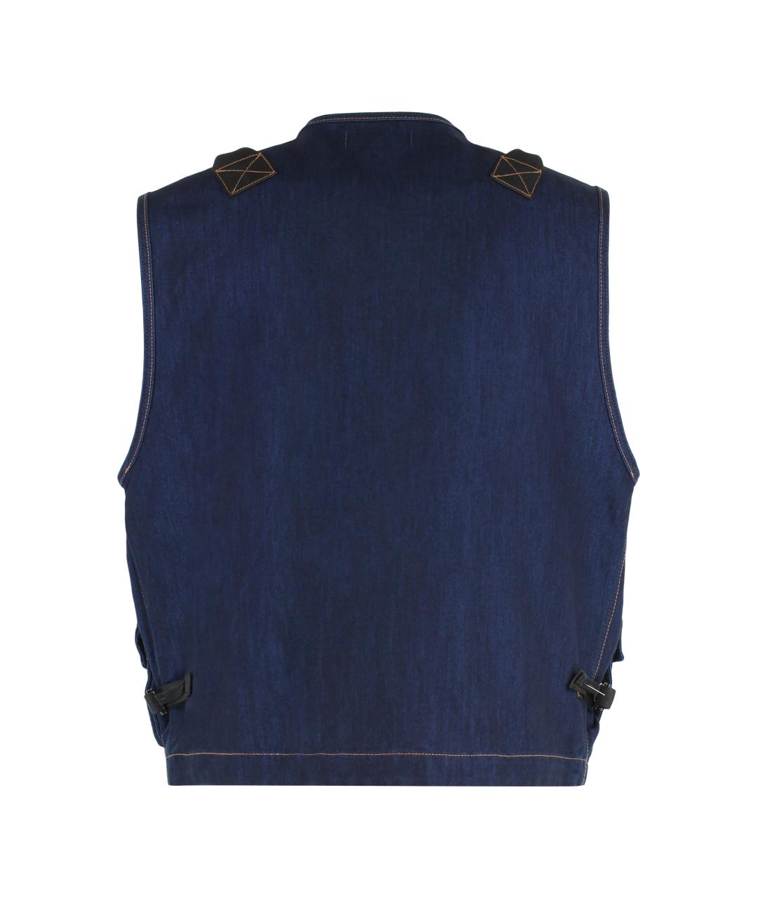 STONE ISLAND Синий хлопковый жилет, фото 2