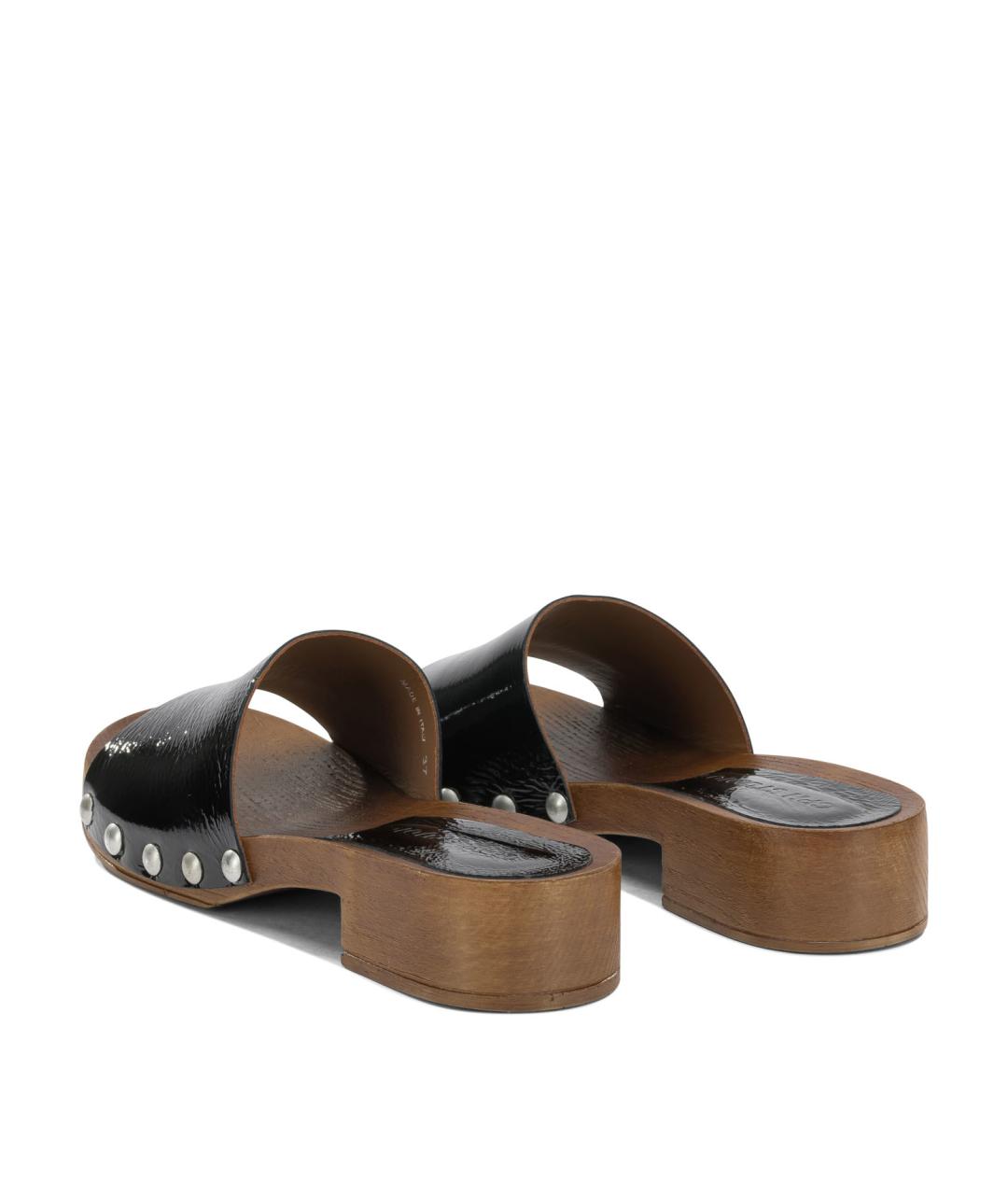 COPENHAGEN Черные кожаные сандалии, фото 4