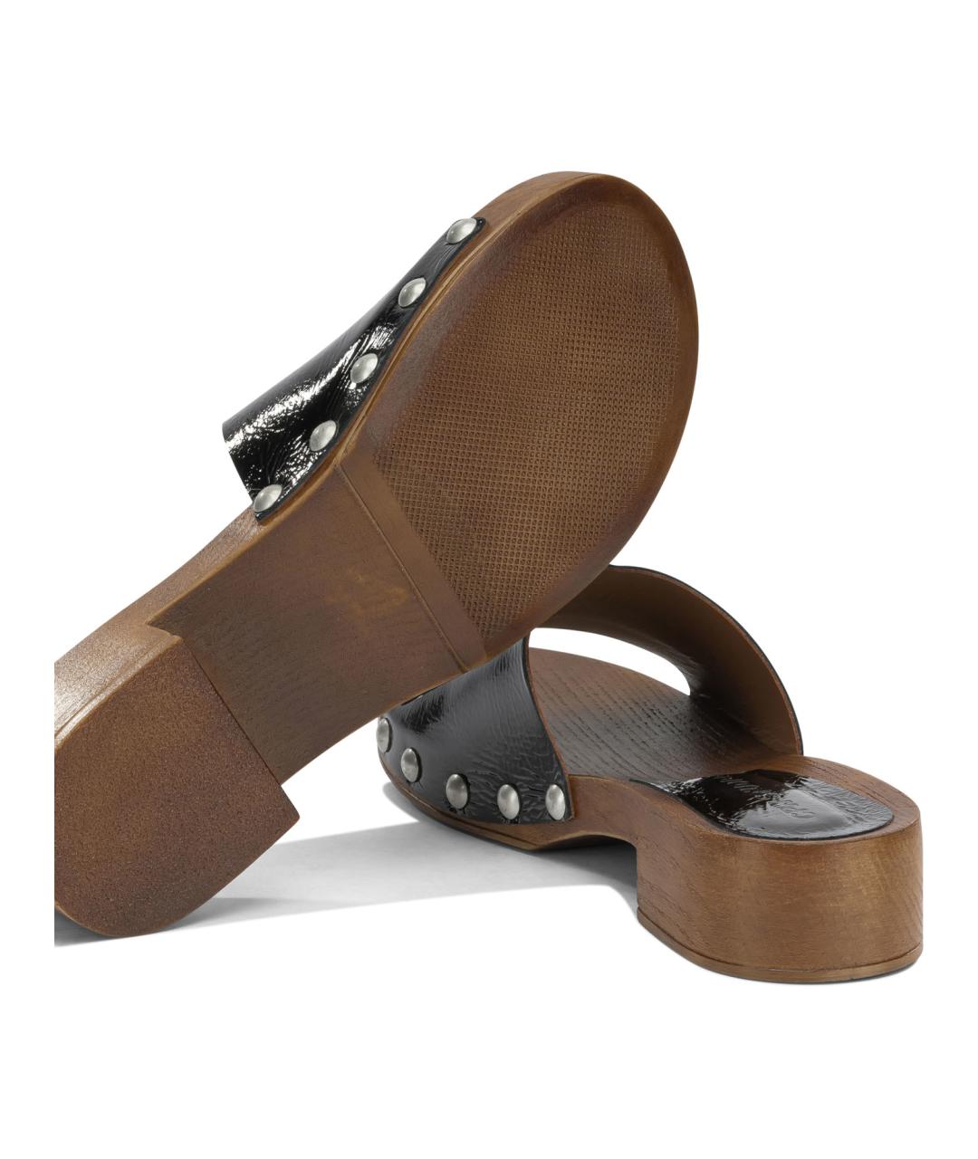 COPENHAGEN Черные кожаные сандалии, фото 5