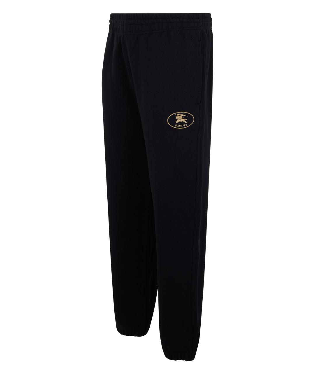 BURBERRY Черные хлопковые повседневные брюки, фото 3