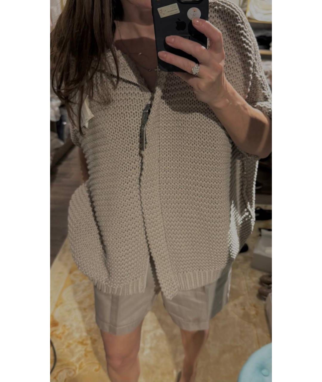 BRUNELLO CUCINELLI Бежевые хлопковые шорты, фото 4