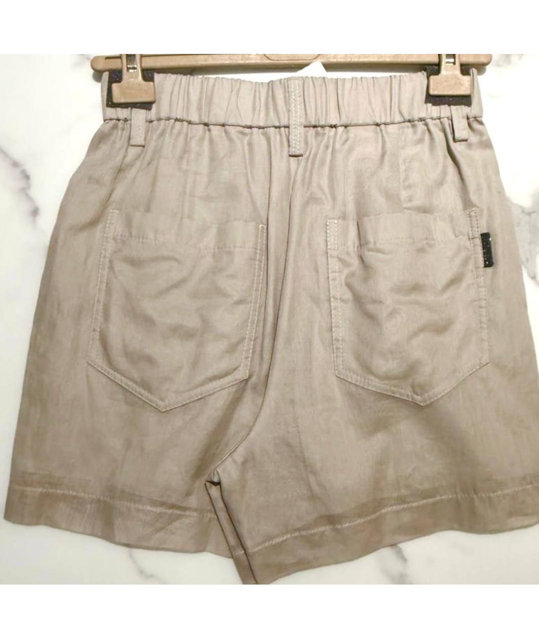 BRUNELLO CUCINELLI Бежевые хлопковые шорты, фото 2