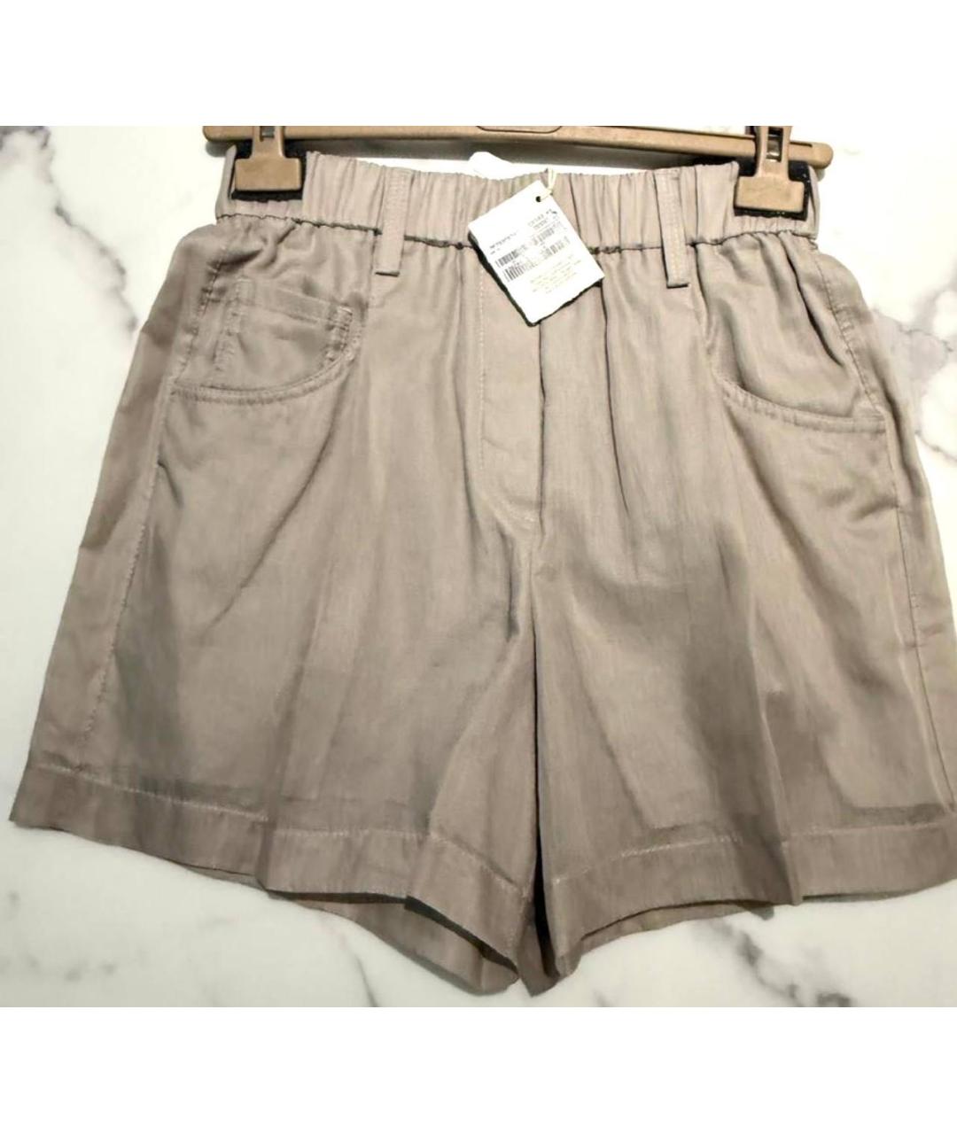 BRUNELLO CUCINELLI Бежевые хлопковые шорты, фото 6