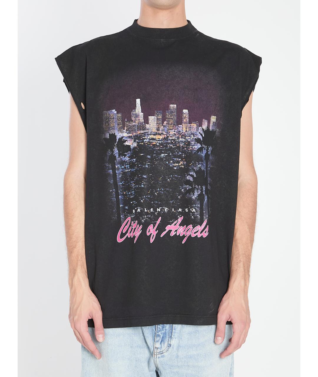 BALENCIAGA Черная хлопковая футболка, фото 6