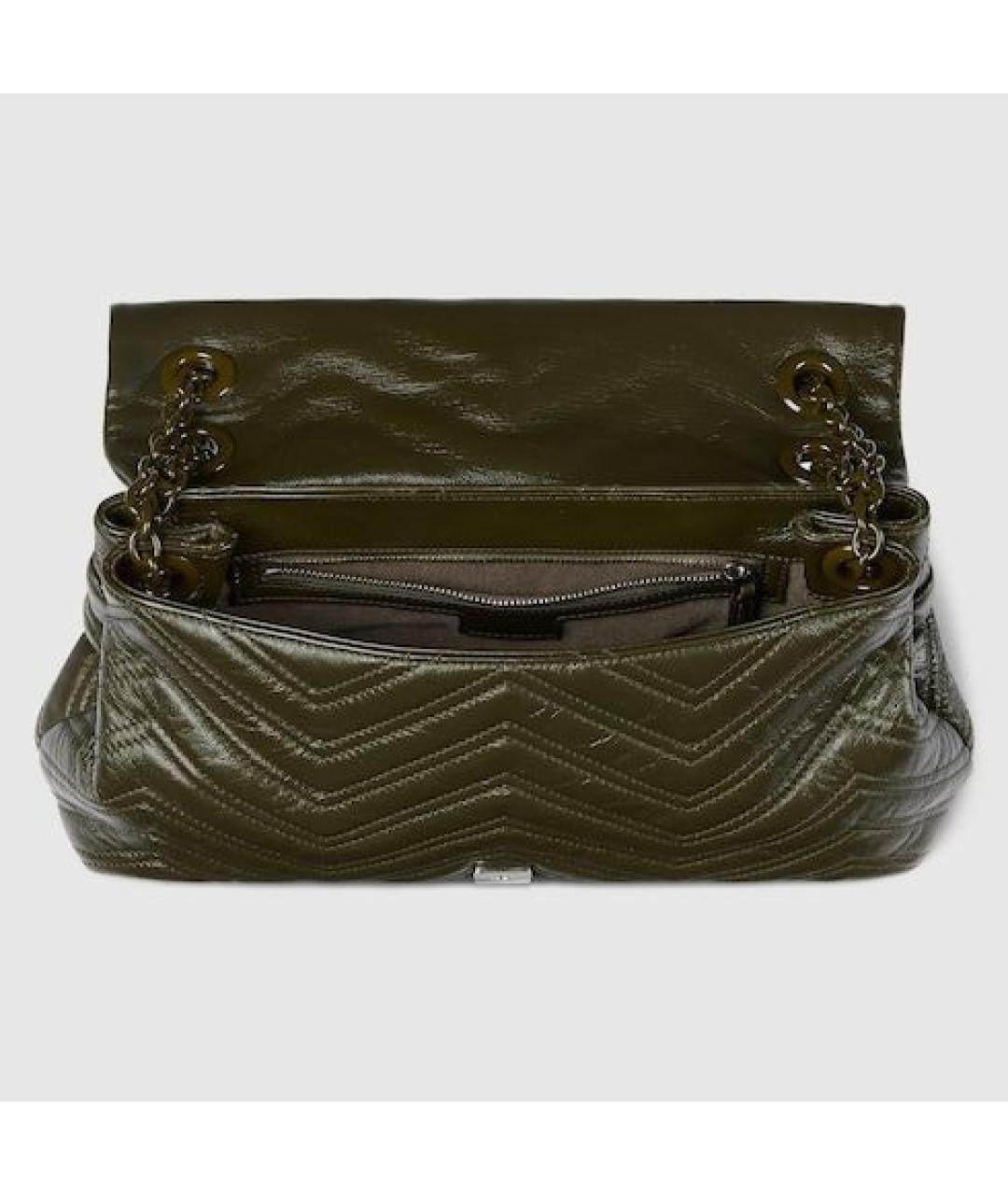 GUCCI Зеленая кожаная сумка через плечо, фото 5